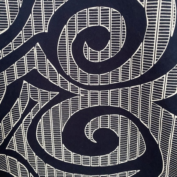 QUIKSILVER Navy Blue & White Aloha Hawaiian Collared Shirt Men L Large - Picture 4 of 8